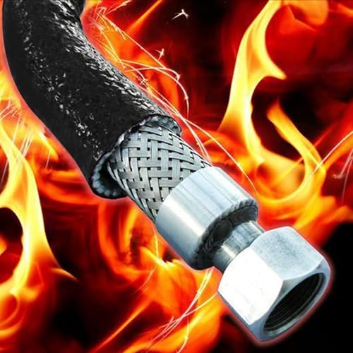 Miniatura 4 de Funda protectora contra incendios de 38 pulgadas (0.394 in) con protección térmica contra incendios, fibra de vidrio recubierta de silicona para