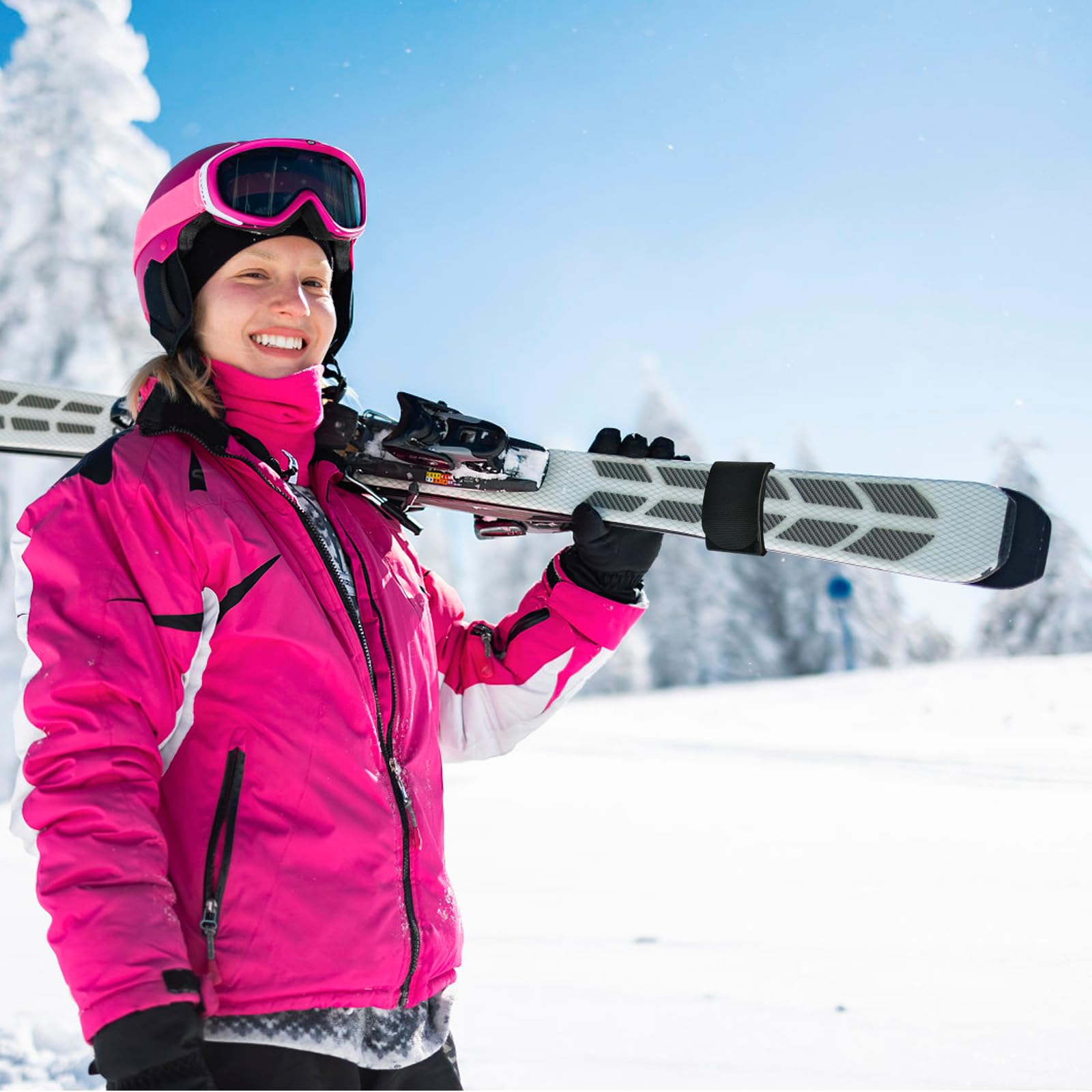 Sangles de Ski Réglables en Nylon pour Transport et Rangement