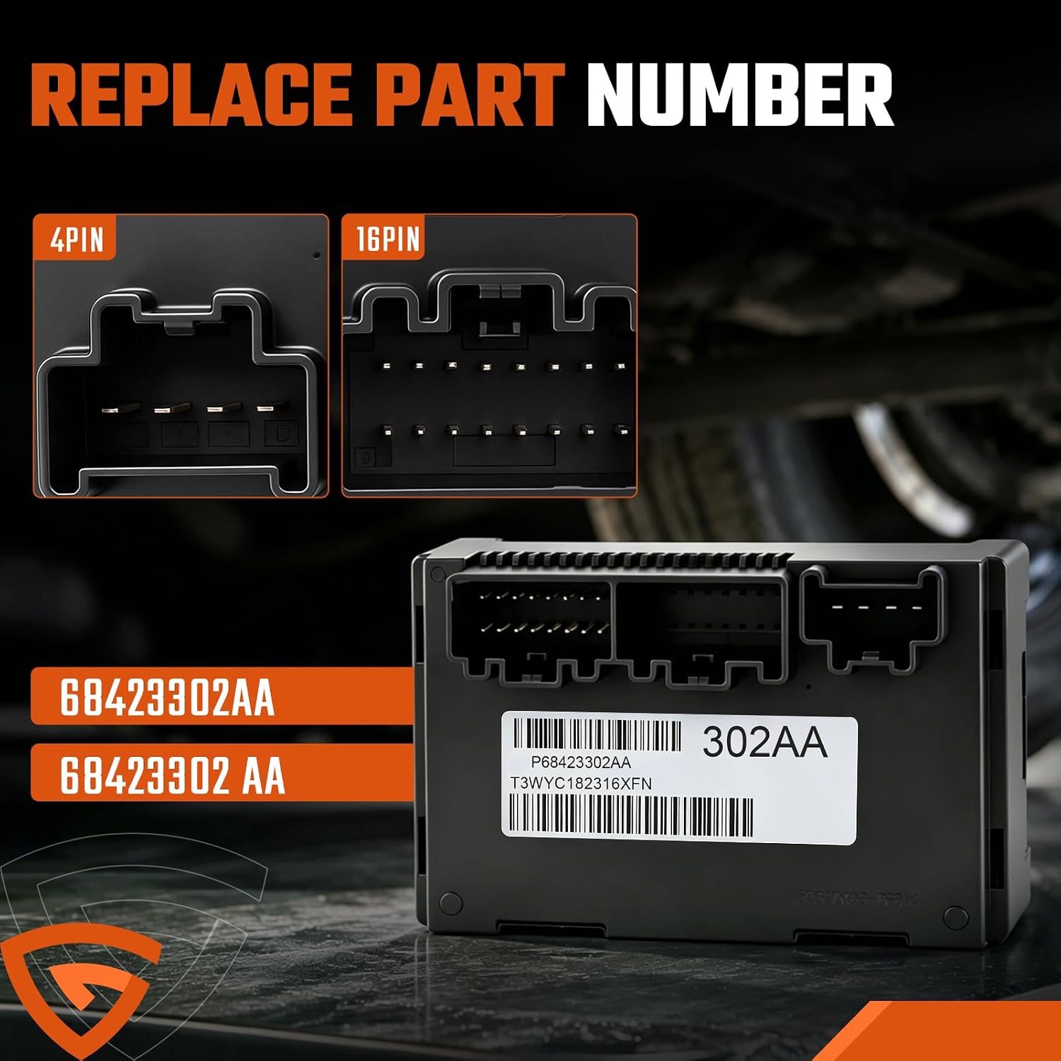 Transfer Case Control Module Compatible with Dodge Durango & Jeep Grand Cherokee 2019–2020, 8-Speed Automatic Transmission, Replacement for 68423302AA,P68423302AA