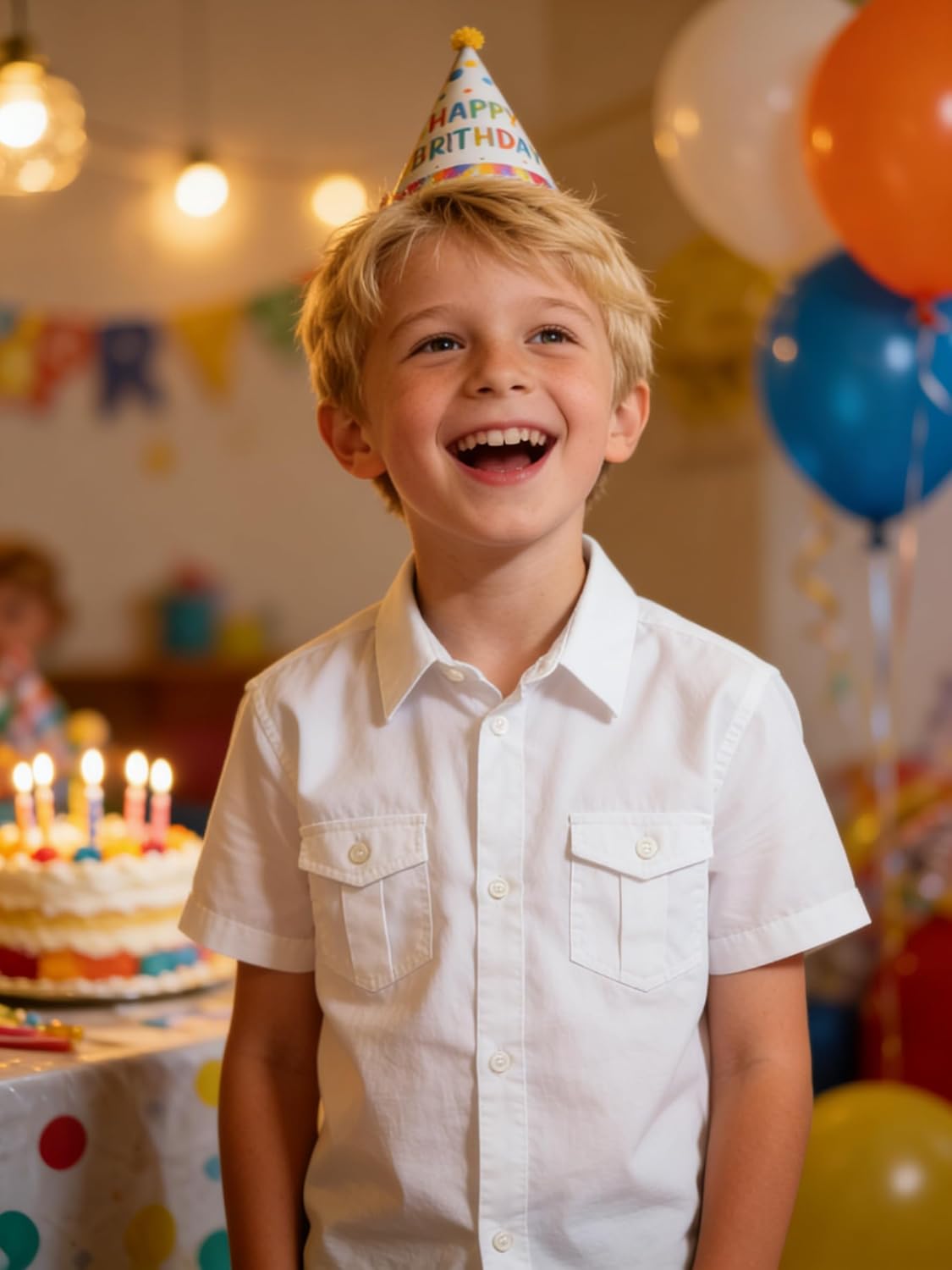 Bienzoe Boys Short Sleeve Shirt for School: Kids Button Up Collared Dress Fashion Shirts - Image 5