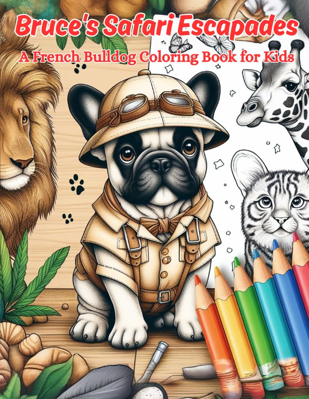 Bruce's Safari Escapades A French Bulldog Coloring Book for Kids (Bruce's Adventures Coloring Books: A Dog's Journeys)
