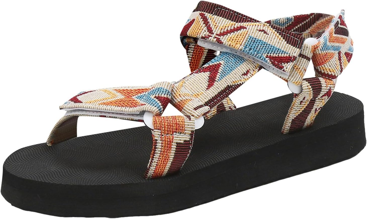 Sandals Women's Thick Bottom Bohemian Sandals Comfortable Adjustable Buckle Beach Shoes Leisure Summer Sandals