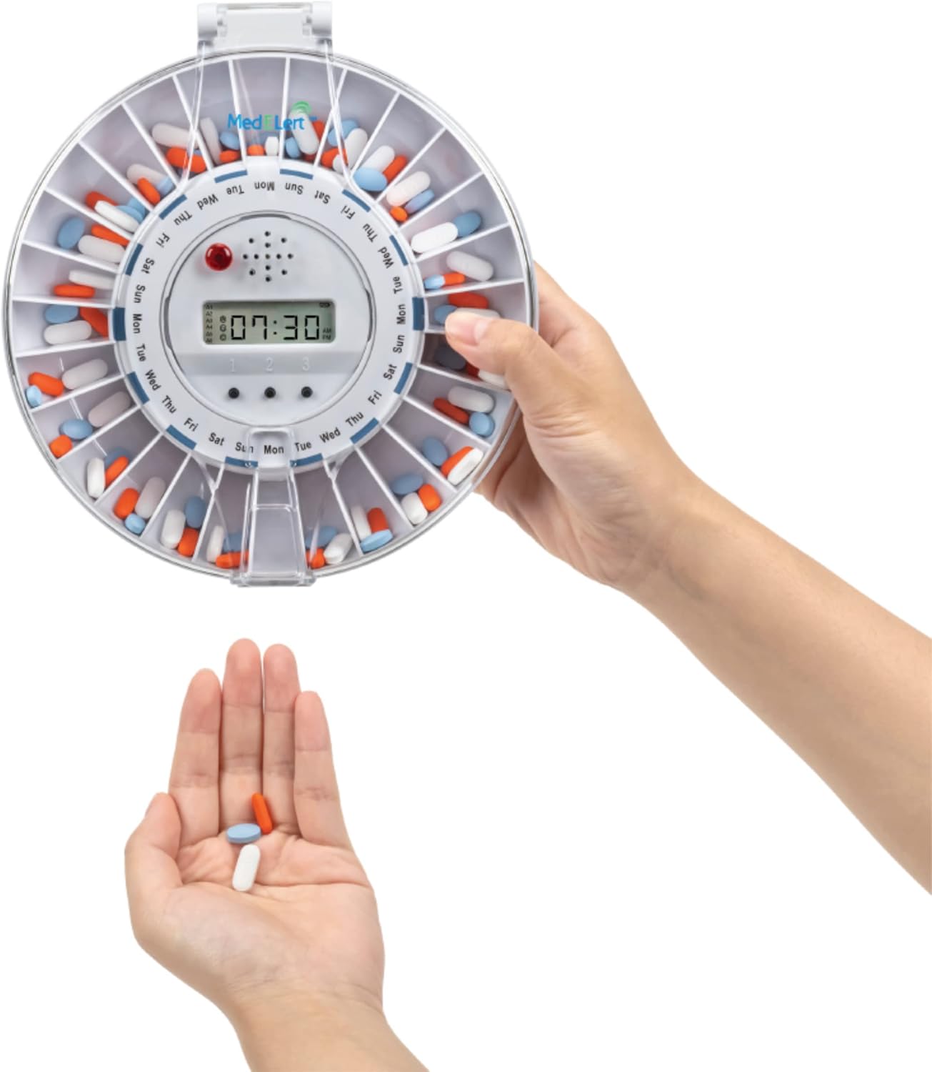 Hot Deals Med-E-Lert Medication Dispenser with Automatic Lock Box 28 Sealed Pill Compartments (Clear Lid) Up To 40% OFF Med-E-Lert Medication Dispenser with Automatic Lock Box 28 Sealed Pill Compartments (Clear Lid)