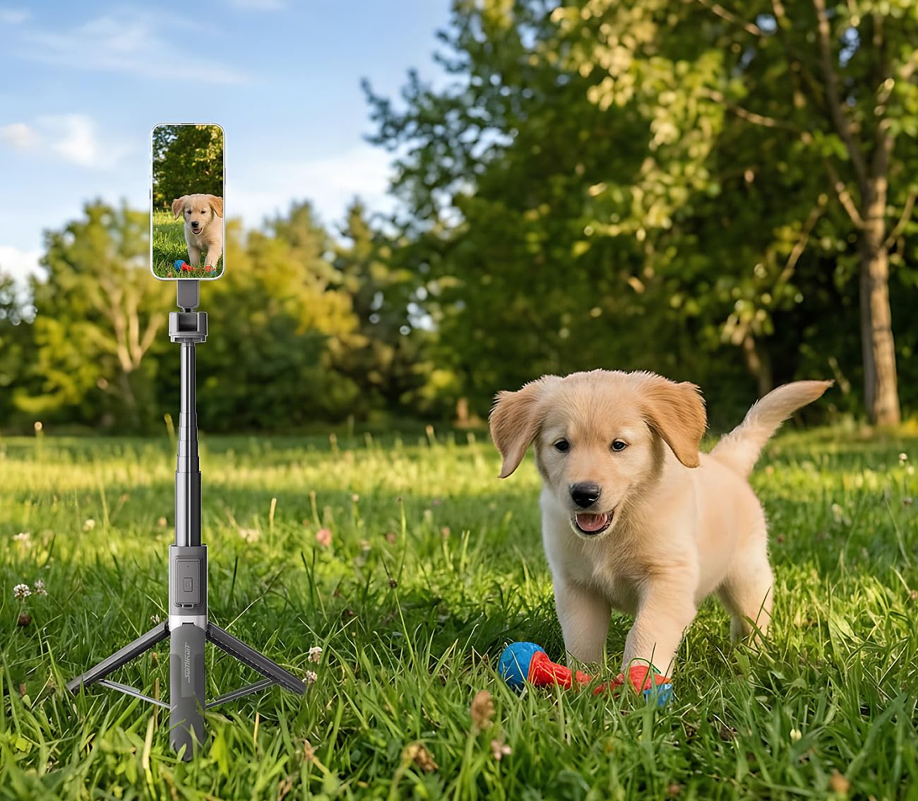 Somikon leggero: Set da 2 Selfie stick & treppiede per smartphone 2in1, Lunghezza selfie stick: fino a 166,5 cm, altezza treppiede: fino a 168 cm, compatibile con MagSafe (da viaggio, in alluminio)