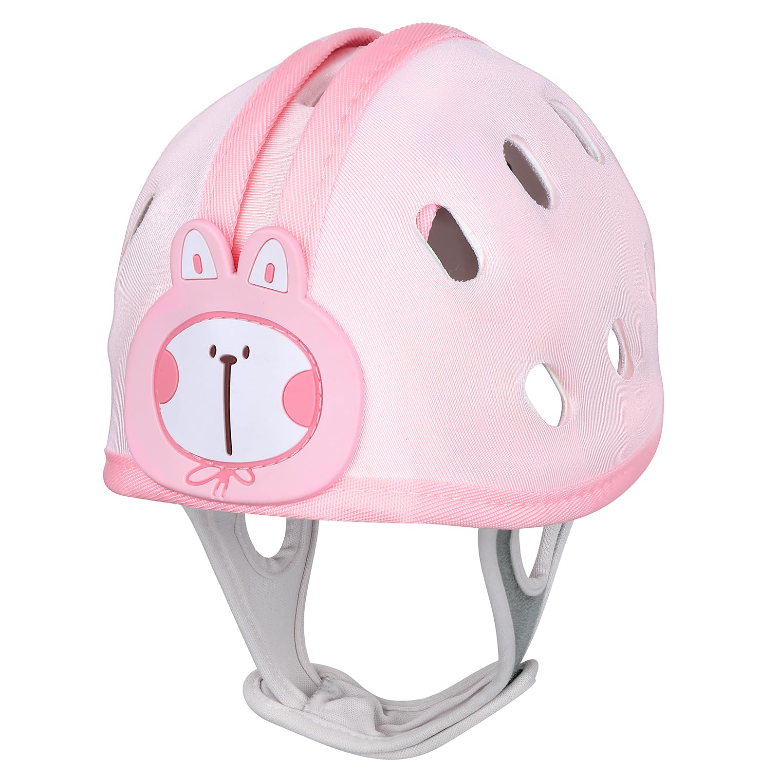 Baby Head Protector for Crawling and Walking, Anti-Collision Soft Infant Helmet for 6-24 Months, Breathable & Ultra-Lightweight & Expandable and Adjustabl (Pink Rabbit)