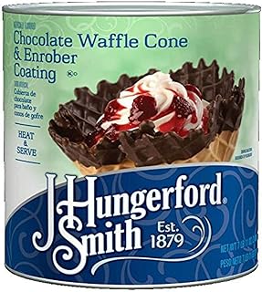J Hungerford Smith Chocolate Waffle Cone And Enrober Coating, 123 Oz Can, 3 Pack