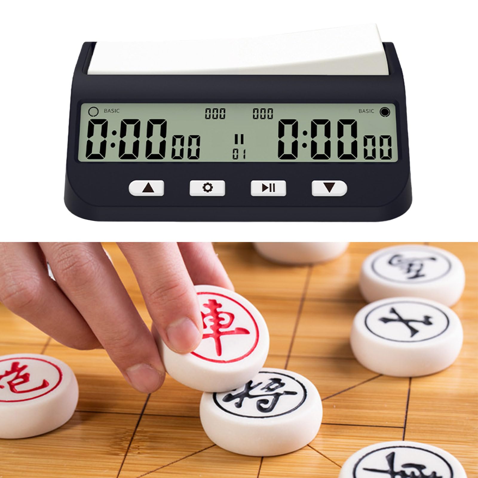 Reloj Ajedrez con Temporizador Digital Reloj Multifuncional con Cuenta Regresiva Temporizador para Juego Ajedrez Internacional para Casi Uso