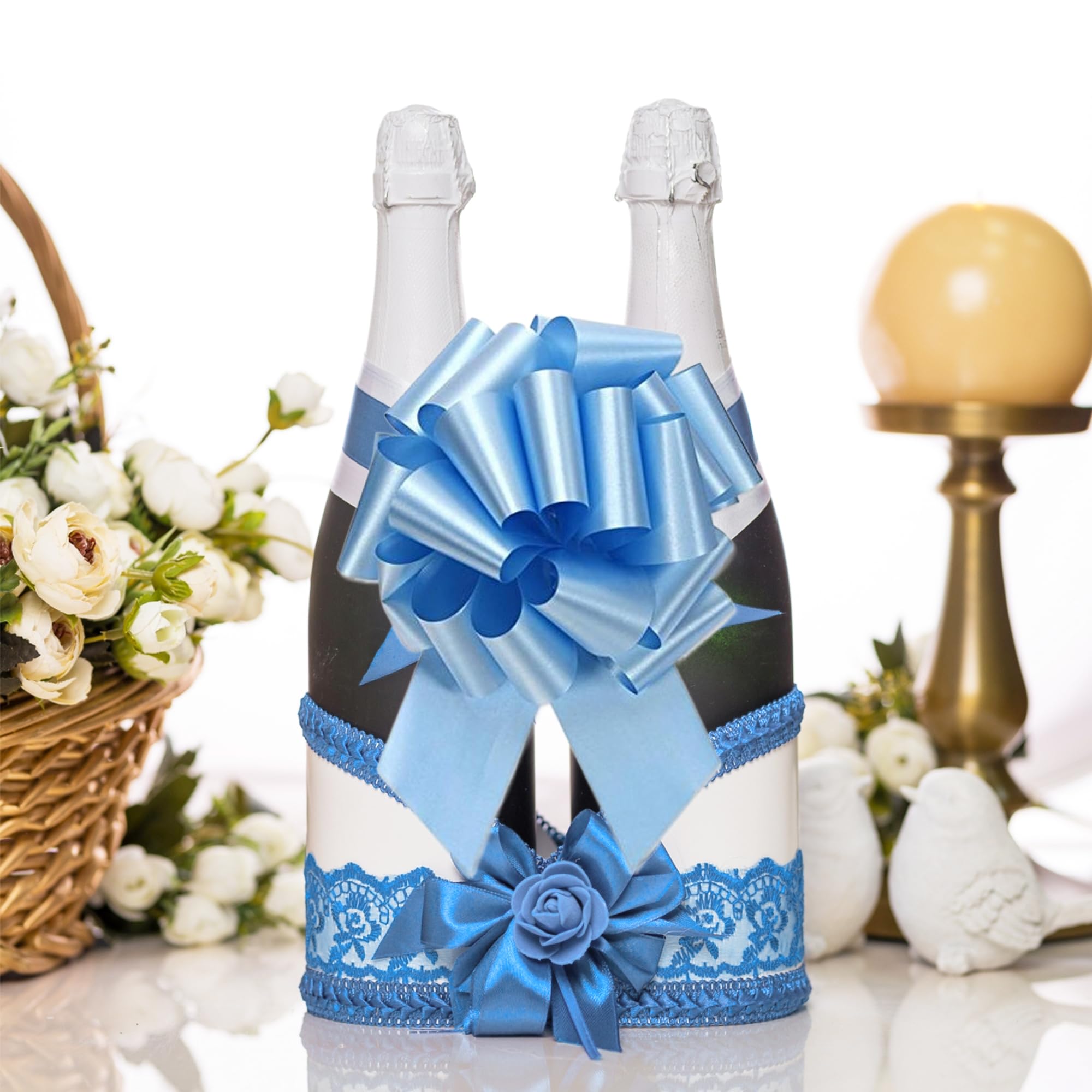 PATIKIL 10 Fiocchi Grandi Per Regali Rosa, Nastri Per Confezioni Regalo, Decorazioni Feste Matrimonio Natale - 4