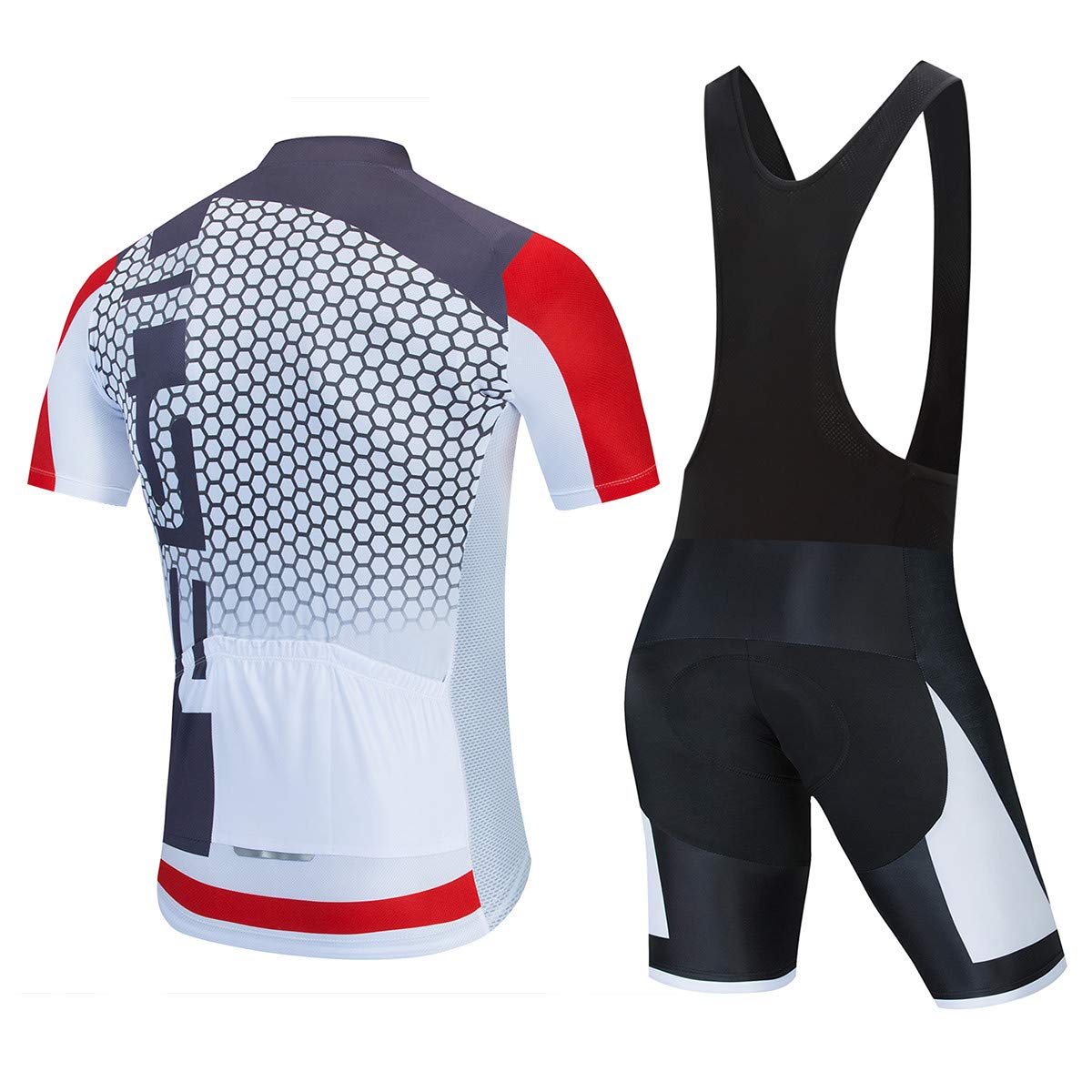 Herren Radtrikot Set, Sommer Jungen Trägerhose Anzüge Mountainbike Radfahren Kleidung Set Radfahren Reiten Trikots Atmungsaktiv