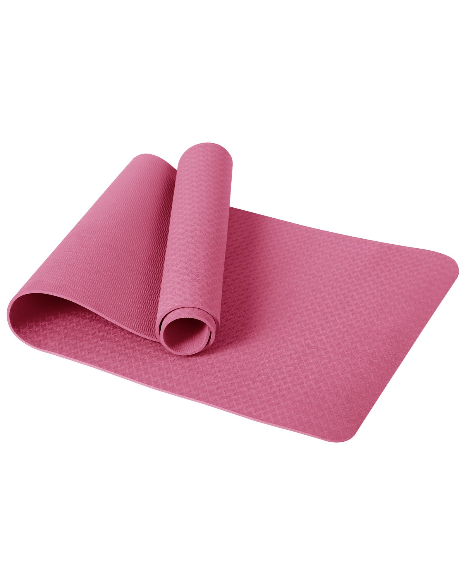 Good Nite Tappetino da Ginnastica da Yoga Tappetino Antiscivolo per Allenamento Sport Pilates con Tracolla 183 x 61 x 0,6 cm (Prugna)