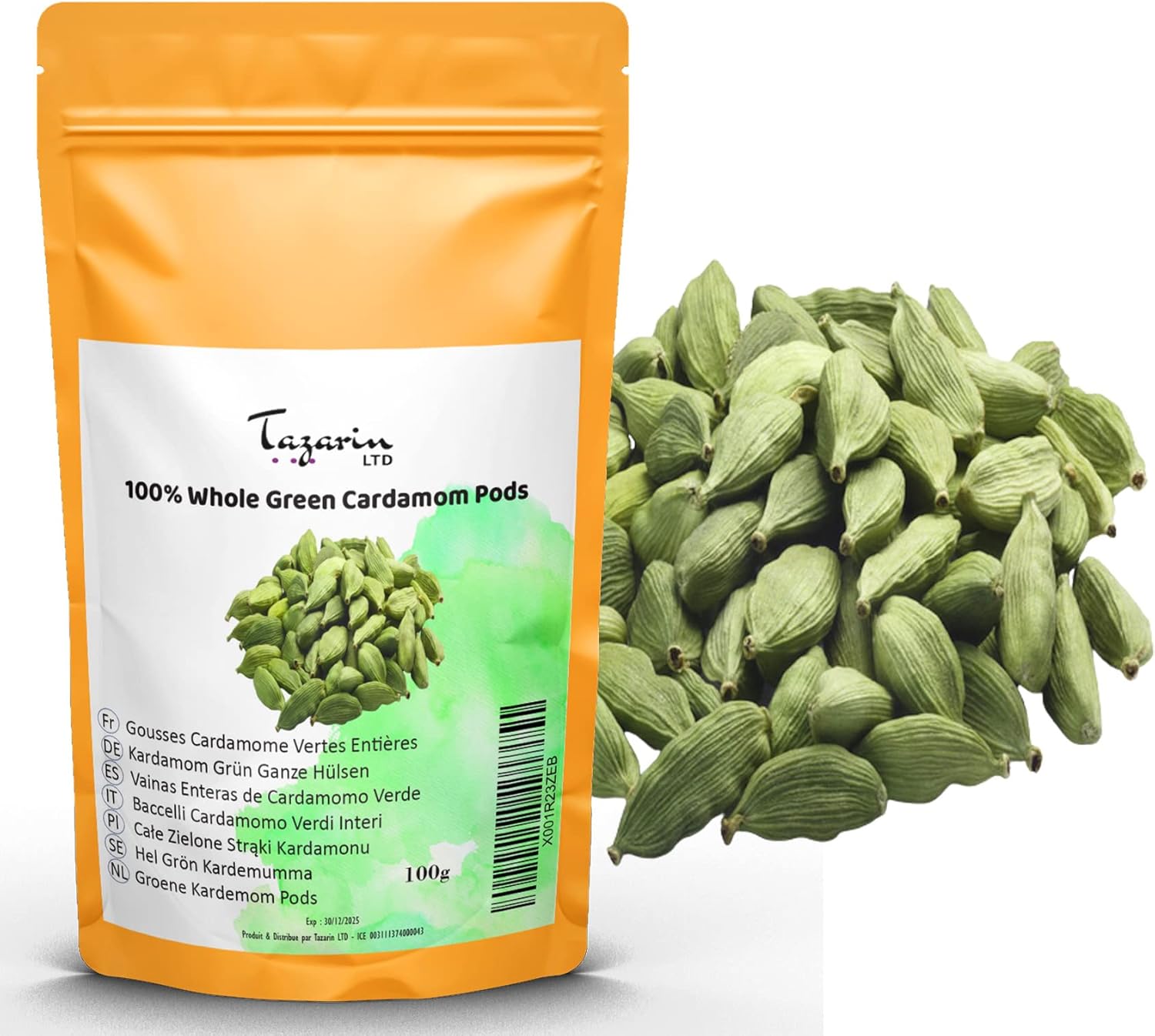 100 g Cardamom Full Pods Green Cardamom Seeds Aroma & Intense Taste