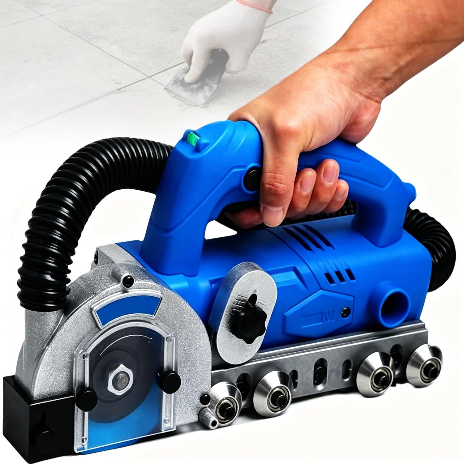 Outil de retrait des joints de carrelage 1200W à profondeur réglable pour éviter la poussière