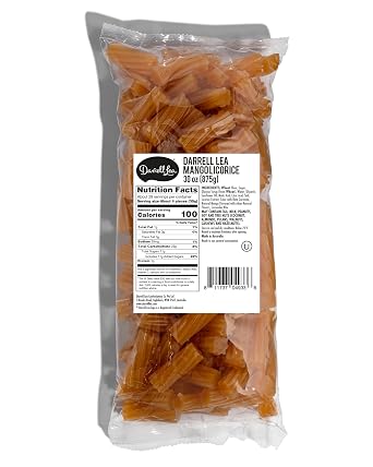 Darrell Lea Australian Licorice, Mango Twist Flavor, 30 Ounce Bulk Bag 1-Pack | Non-GMO, No Palm Oil, No High Fructose Corn Syrup | Soft & Chewy Licorice Candy, Made in Australia