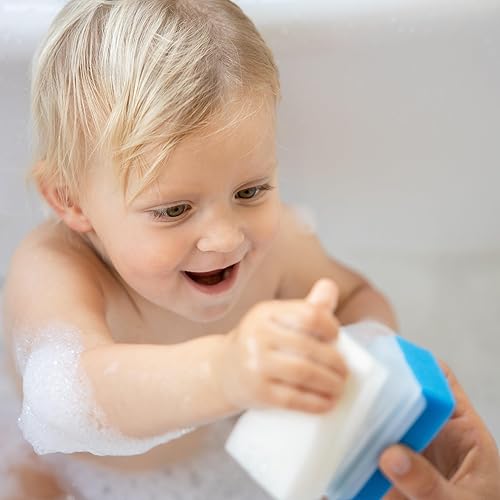 Miniatura 17 de Juego de cepillo y esponja de cuna para bebé, esenciales de baño para recién nacidos, peine de tratamiento, esponjas de baño para bebés