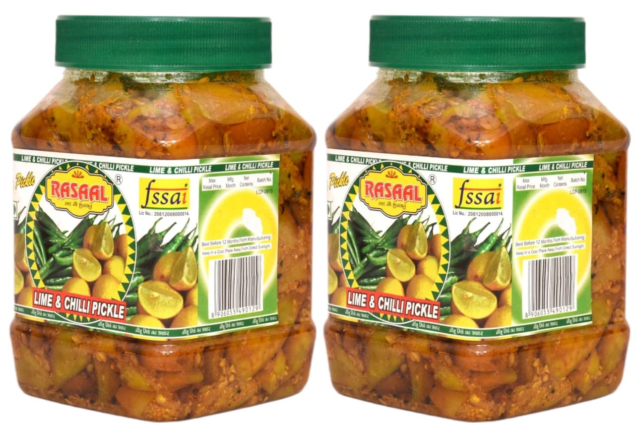 RASAAl Homemade Pickle Homemade Lime Chilli Pickle (2 KG) {स्वाद ऐसा जो खाए एक बार, खाए बार - बार }