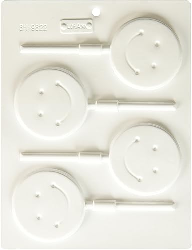 LorAnn Oils 5480 Smiley Face 4 Cavity 1 Design Lollipop Sheet Mold
