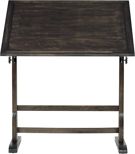 Miniatura 37 de Studio Designs - Mesa de dibujo de roble rústico vintage, mesa de dibujo ajustable, mesa de dibujo para manualidades, mesa de pasatiempos, Roble