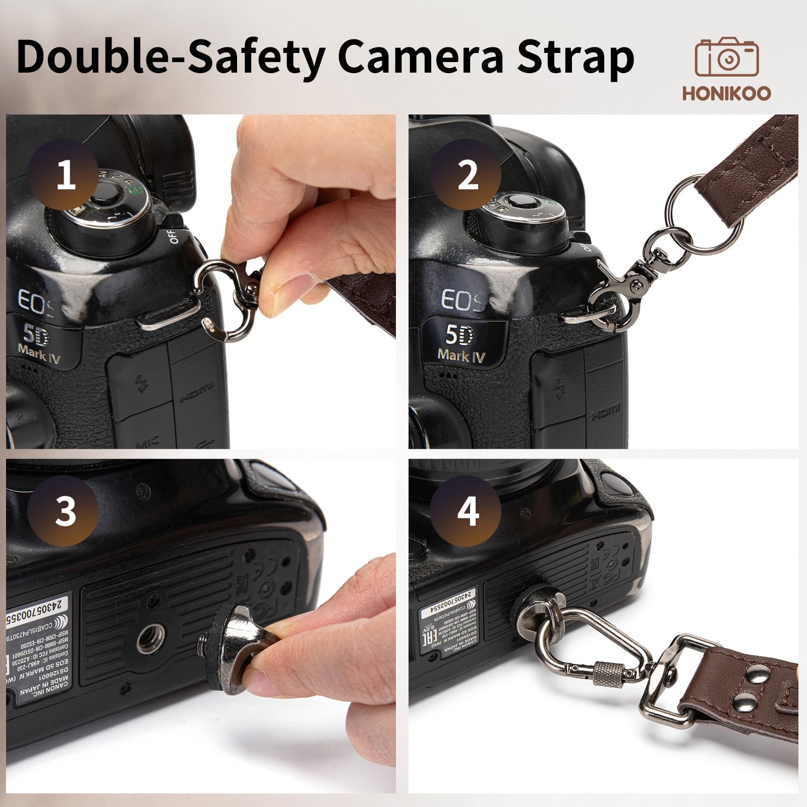 Imbracatura doppia per 2 fotocamere in pelle tracolla per fotocamera DSLR/SLR cinghie per fotografi