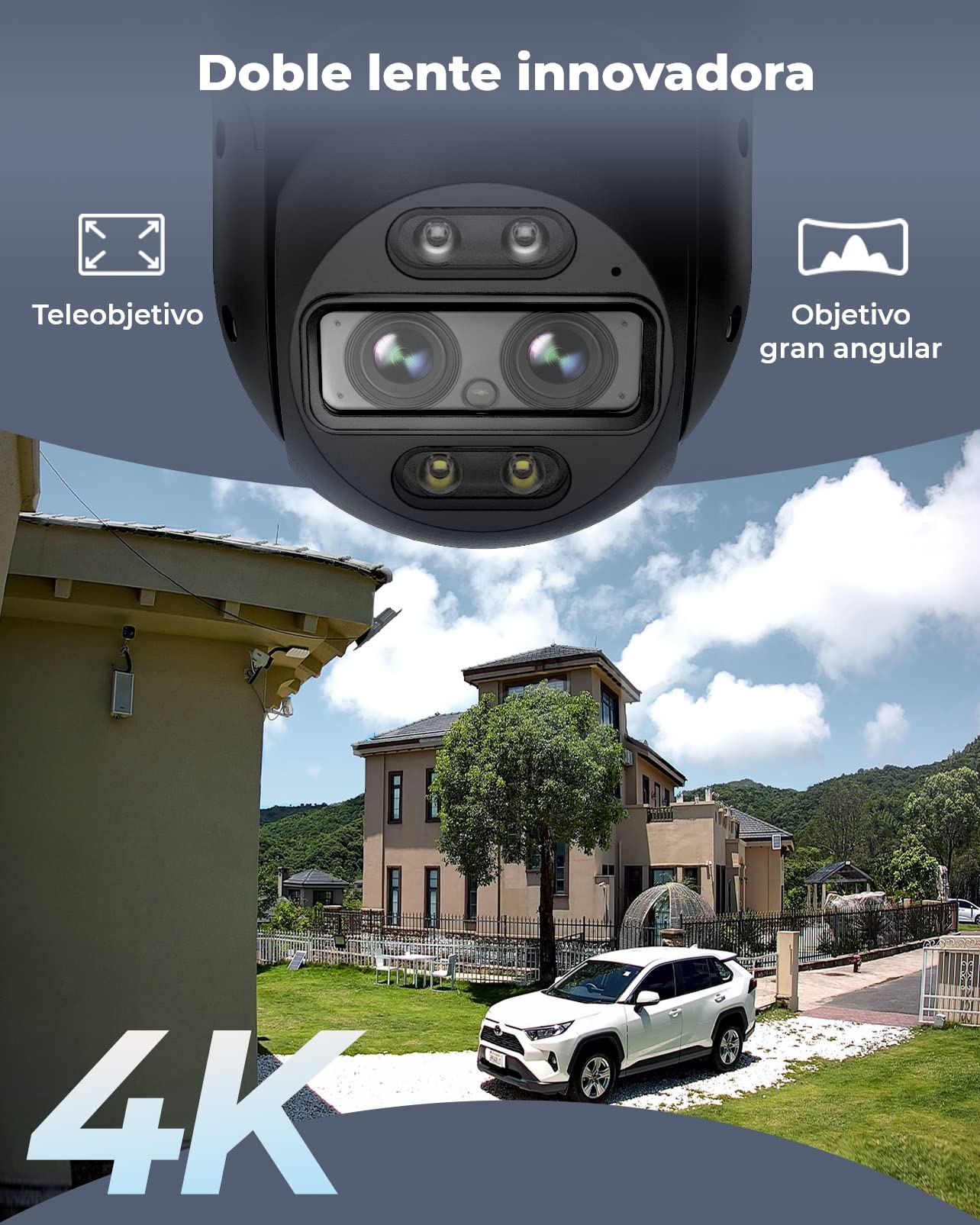 Reolink Cámara PTZ Exterior 4K, TrackMix WiFi, Doble Lente(Reacondicionado)
