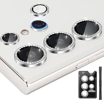 Camera Lens Protector for Samsung Galaxy S25 Ultra, Diamond Silver