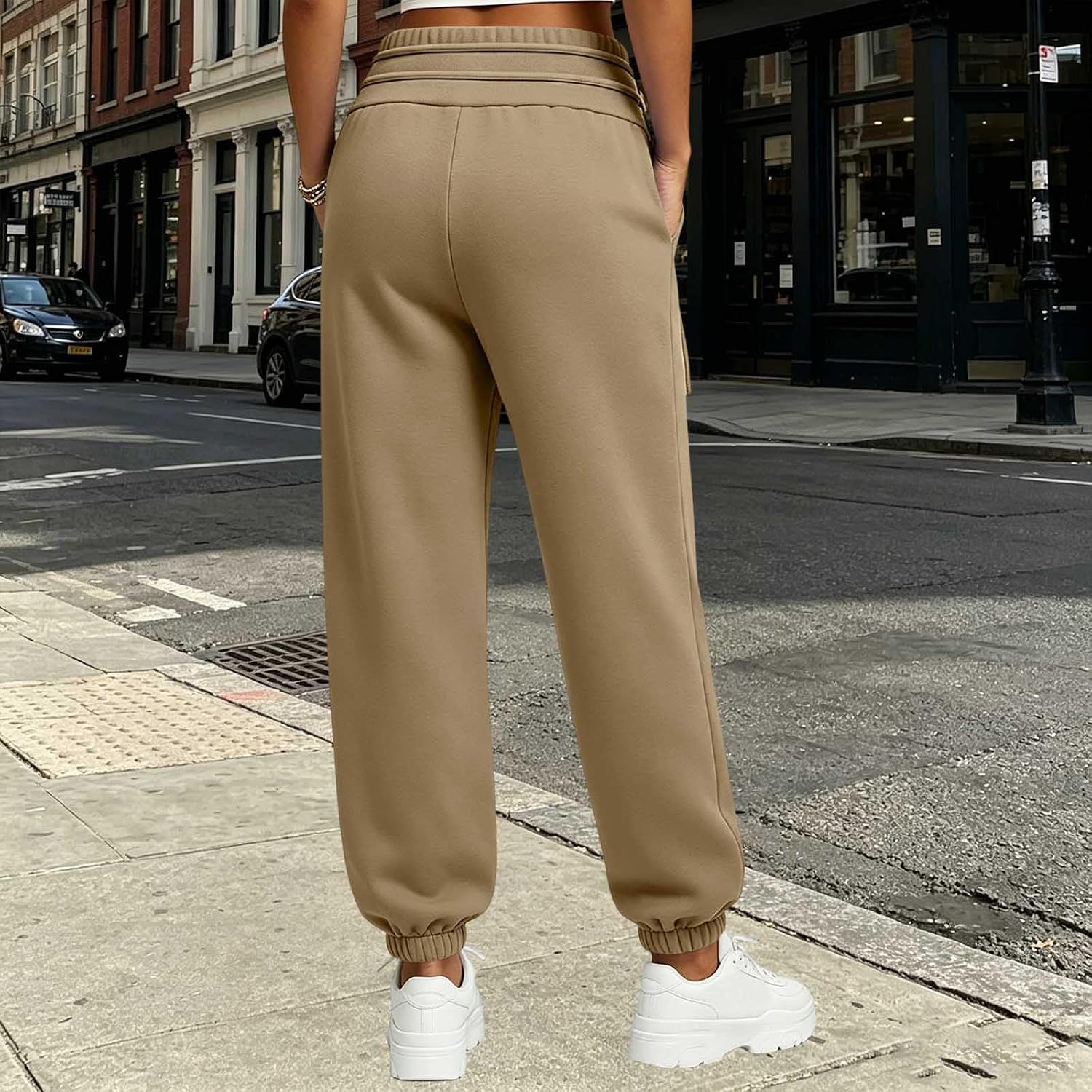 Sweatpants Women Baggy Elastic High Waist Casual Sweat Pants