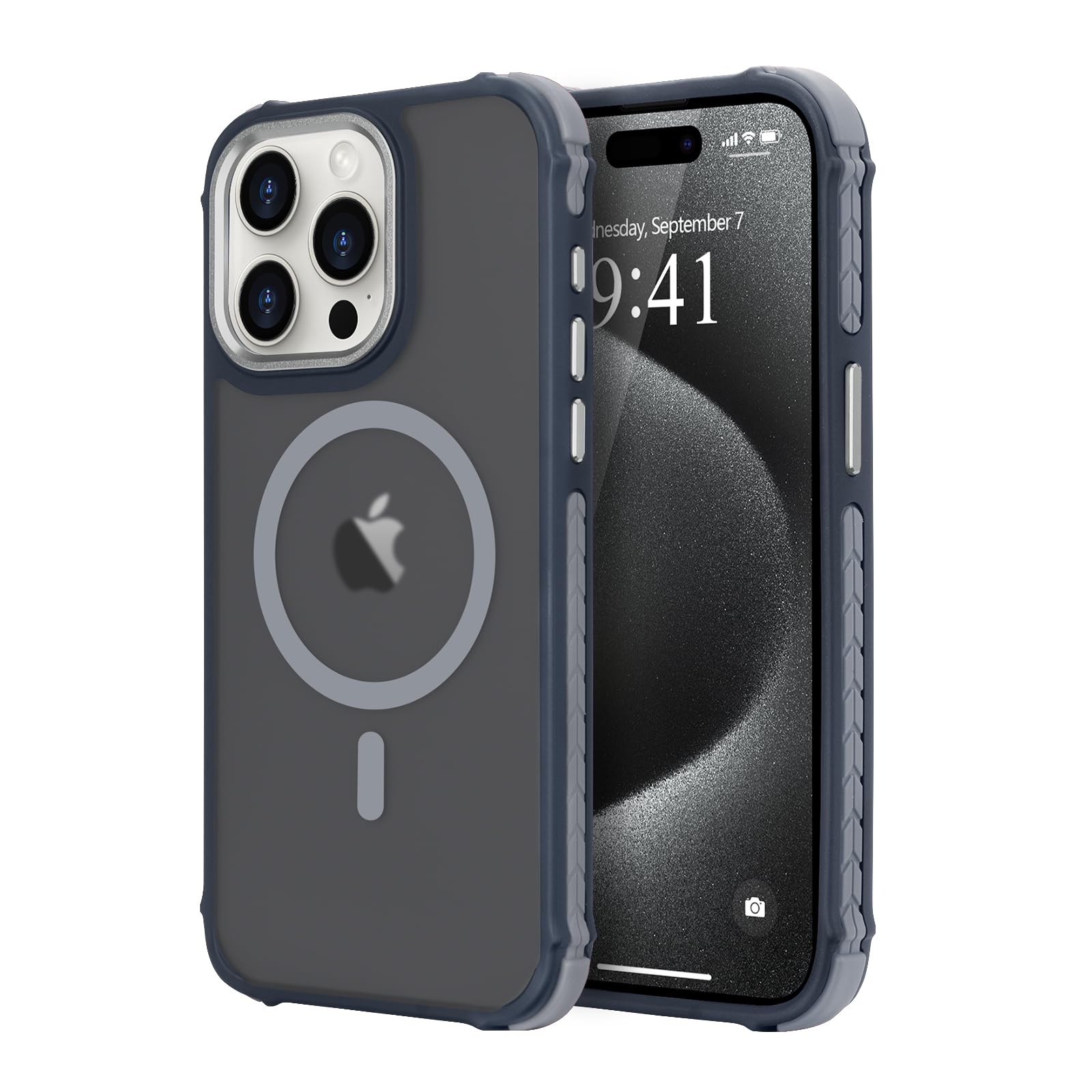 LLZ.COQUE Magnetic Case for iPhone 15 Pro Max, Compatible with Magsafe Translucent Matte Anti-Slip Phone Case