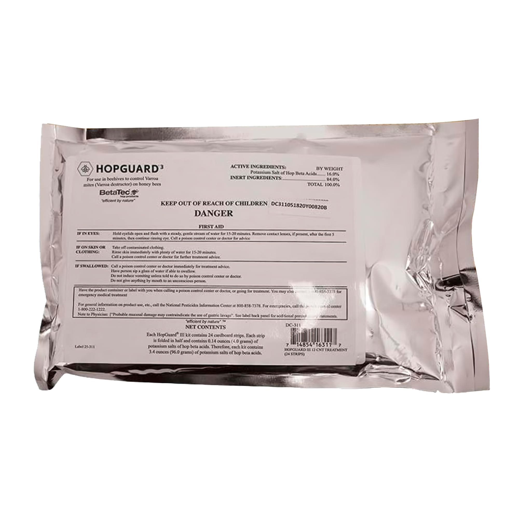 Mann Lake HopGuard 3, 24 Strips (12 Treatments)