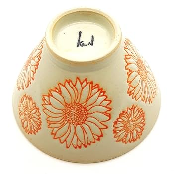 花形茶碗 赤と金の花模様 花形茶碗 赤と金の花模様 九谷焼組茶碗 金花詰 | IZUMIYA