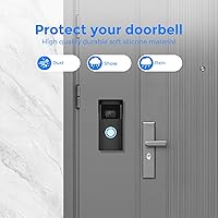 Vista 6 de Baaletc Funda protectora de silicona compatible con Ring Video Doorbell de 2ª generación (versión 2020), funda resistente a la intemperie, sin