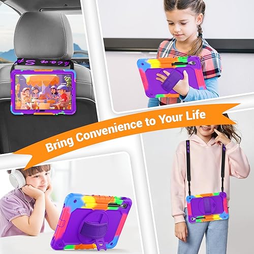 Miniatura 34 de SEYMAC Funda para Samsung Galaxy Tab S10 Lite/S10 FE/ S9 FE/ S9 5G (10.9''/11''), resistente a prueba de golpes con protector de pantalla, soporte