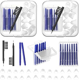 Wovnet Hearing Amplifier Accessories Kit, Compatible with Audien Hearing Amplifier Cleaning Tools, Includes 6 Sizes Silicone Dome, Cleaning Brush and Screwdriver, Wax Guards, Carrying Case(16 Pcs)