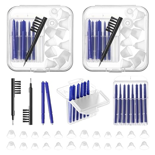 Hearing Amplifier Accessories Kit, Compatible with Audien Hearing Amplifier Cleaning Tools, Includes 6 Sizes Silicone Dome, Cleaning Brush and Screwdriver, Wax Guards, Carrying Case(16 Pcs)