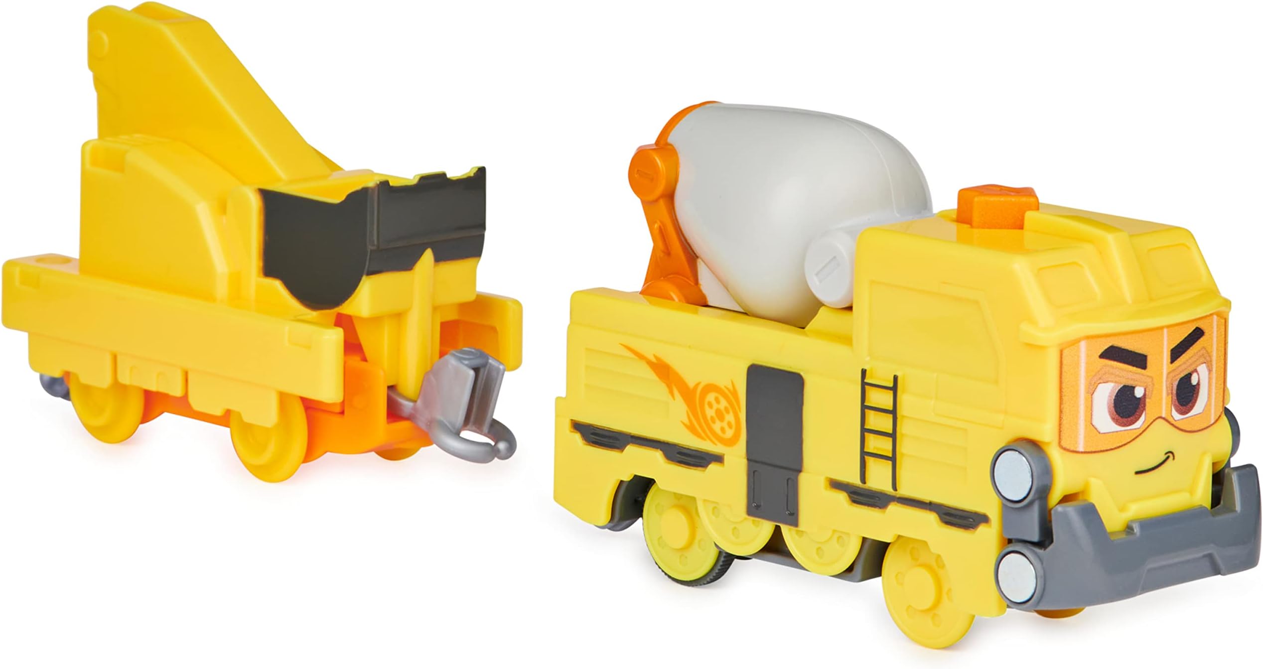 Mighty Express Bruno Motorised Train with Freight Car - Battery Operated Train to the Popular TV Series, from 3 Years