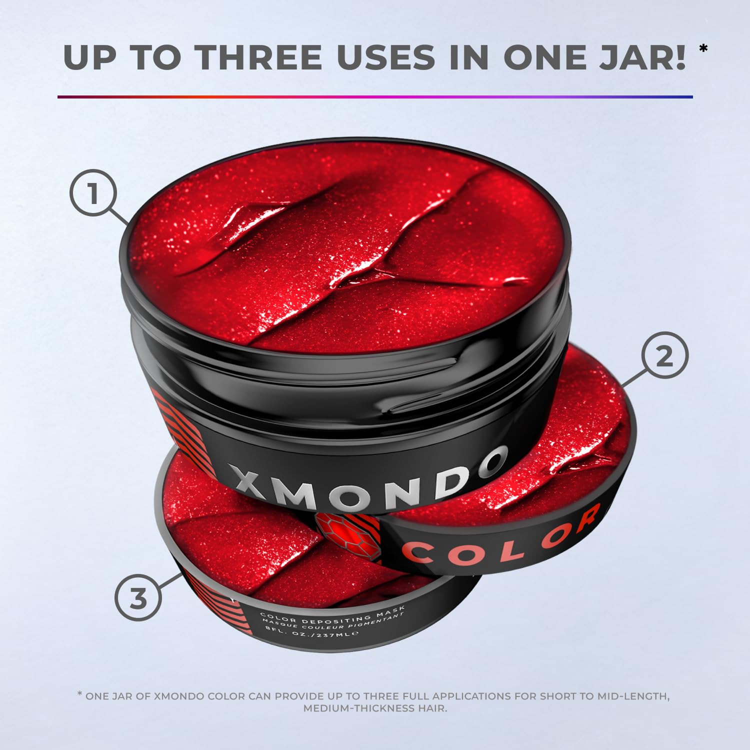 XMONDO Color Amber Mask – Semi-Permanent Red Dye with Bond Booster & Hyaluronic Acid, 8 oz - Image 9