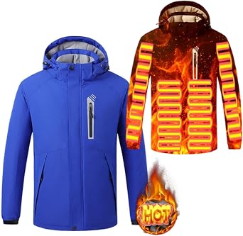 Heated Jackets for Men women,Unisex Heated Hoodie,Headted Winter Coats Hoodie Lightweight Jackets for Men and Women