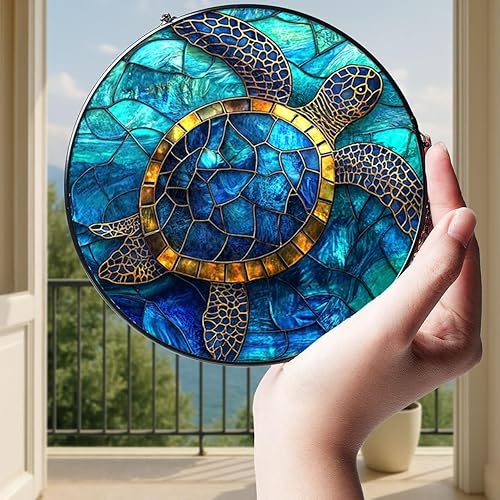 Miniatura 4 de Sea Turtle Sun Catcher Glass Window Ornament Nature Accent