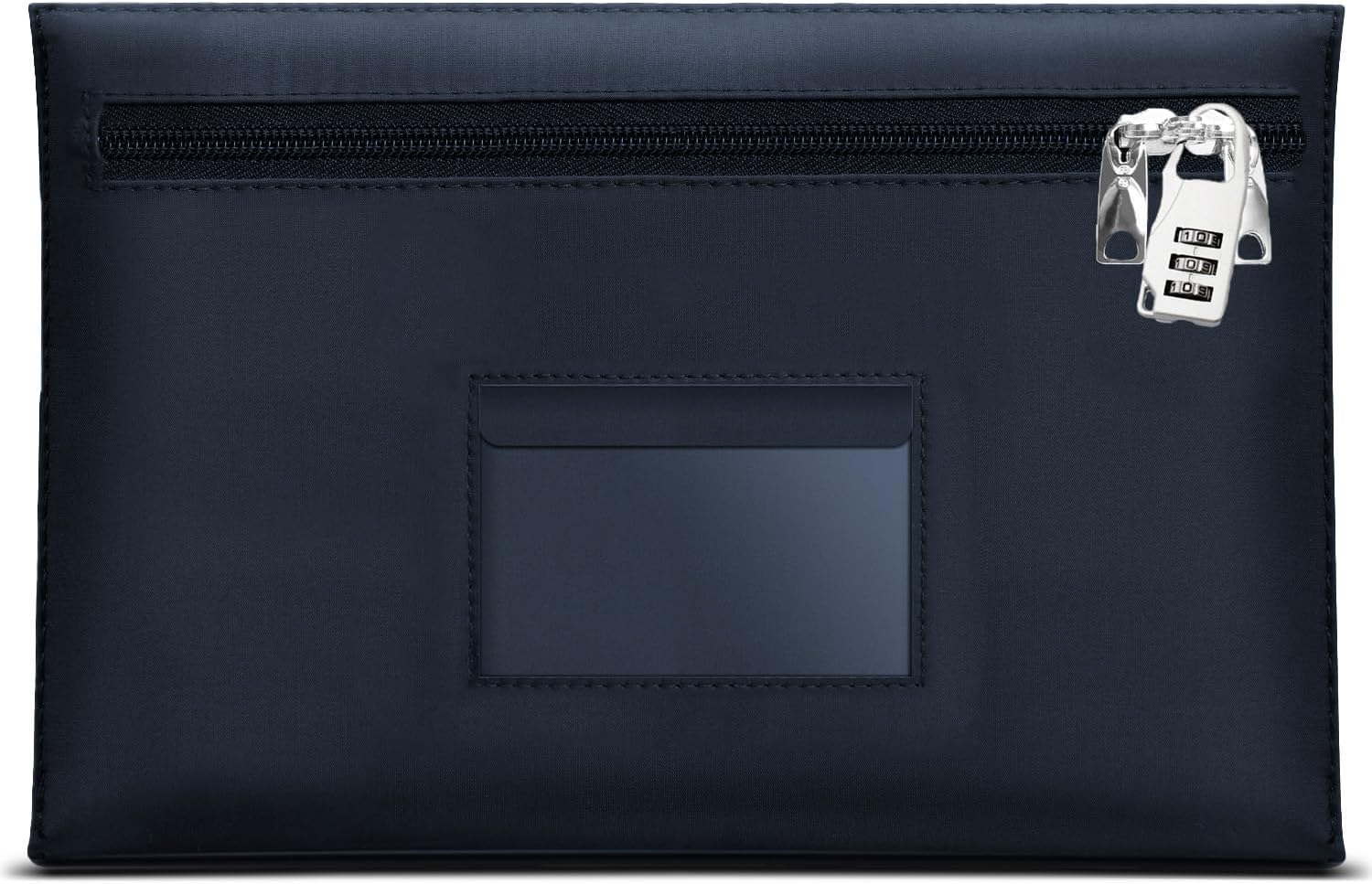Lockable bank bag large 12.2x8.2 Inches money bags with lock locking bank deposit bags with Dual zipper safe Lockable money bag with bag Cash Bag (1, blue, Medium)
