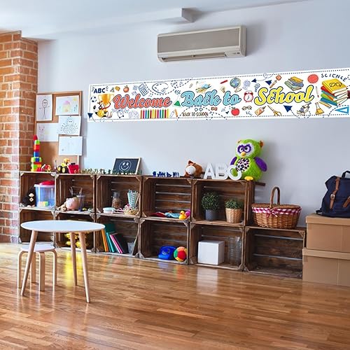 Miniatura 6 de Camino de mesa de regreso a la escuela, 14 x 72 pulgadas, camino de mesa de regreso a la escuela, camino de mesa de bienvenida a la escuela,