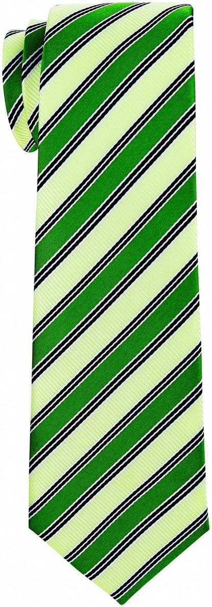 Retreez Modern Preppy Striped Woven Boy's Tie - 8-10 years