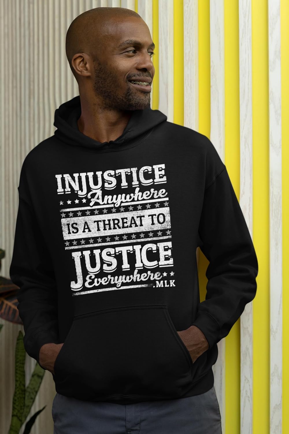 shop4ever Injustice Anywhere is a Threat to Justice Everywhere MLK Hoodie Sweatshirts