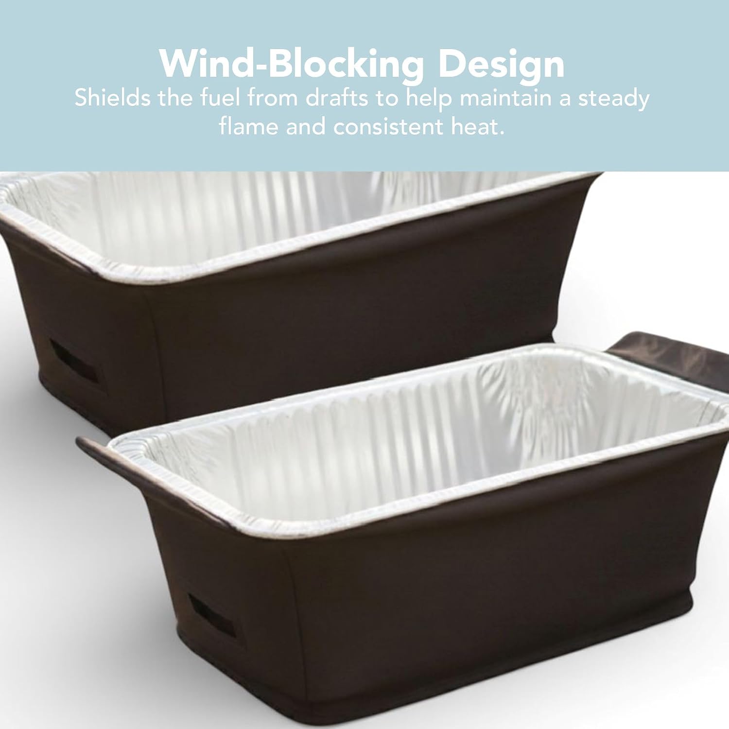 Alpha Living Chafer Wind Guard 4-Pack – Wind Blocker for 20 x 12 x 6.5In Disposable Chafing Dish Rack – Durable Fabric Dish Racks Windcover – Reusable and Easy Fit Catering Supplies Buffet Display