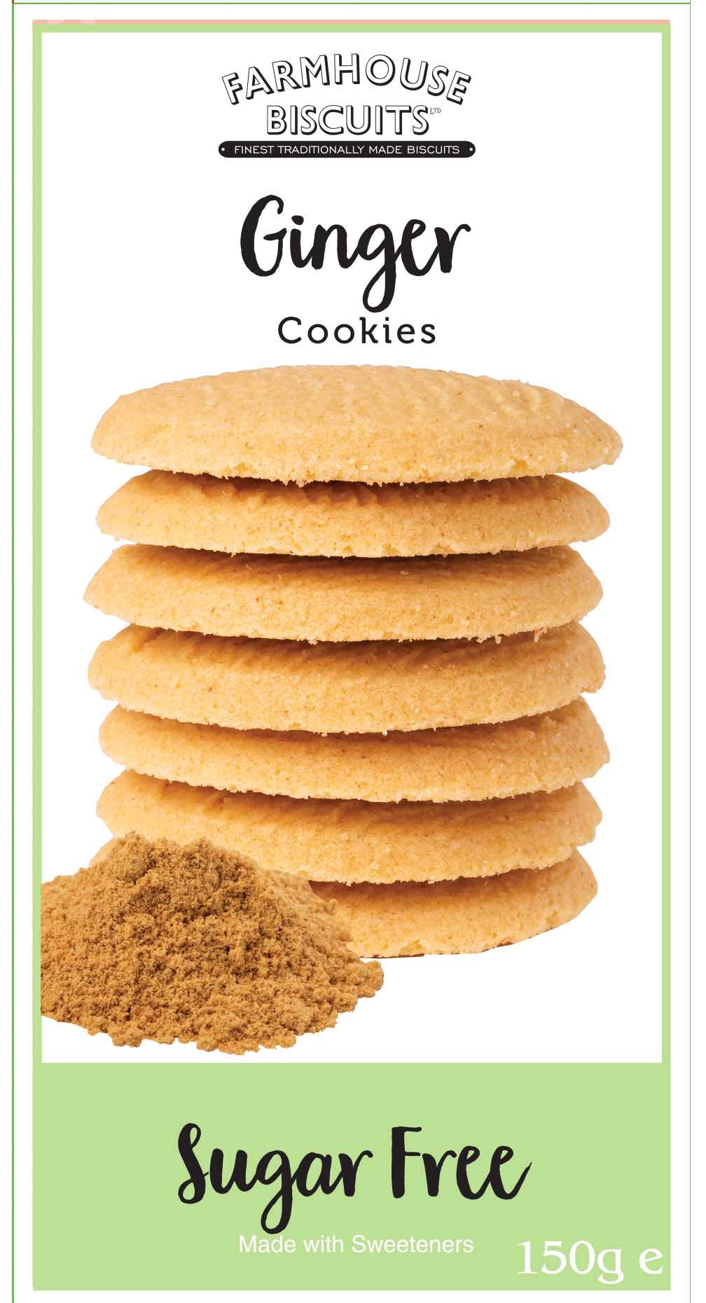 Farmhouse Biscotti - Biscotti allo zenzero senza zucchero 150g (confezione da 6)