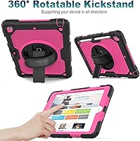 Vista 3 de SEYMAC stock Funda para iPad de 9ª/8ª/7ª generación de 10.2", a prueba de golpes con protector de pantalla, soporte para lápiz