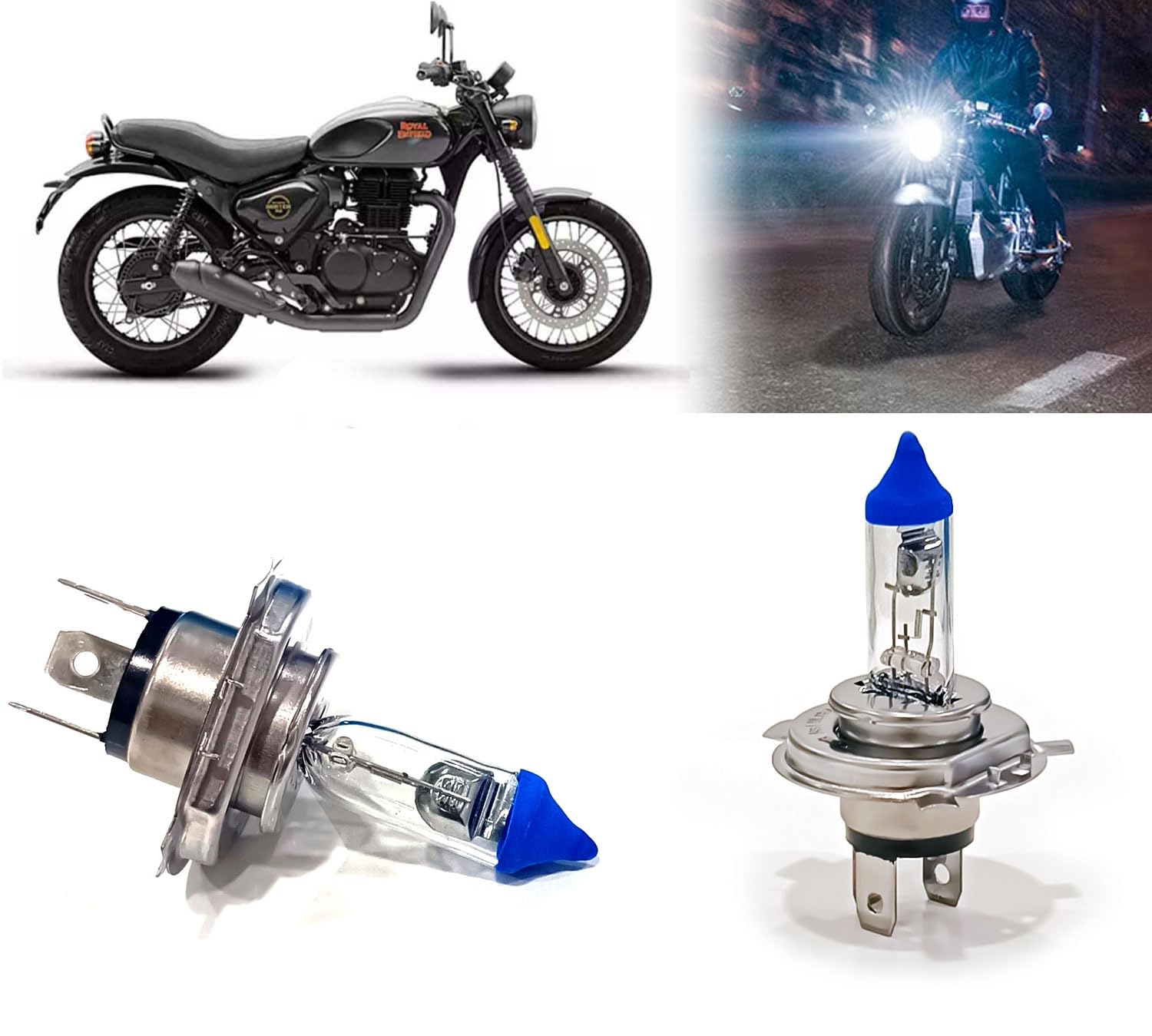 Auto Pearl Halogen H4 Front Headlight Bulb 12V/35W Ultra Bright Compatible with Hunter 350 (Pack of 1)-image-9
