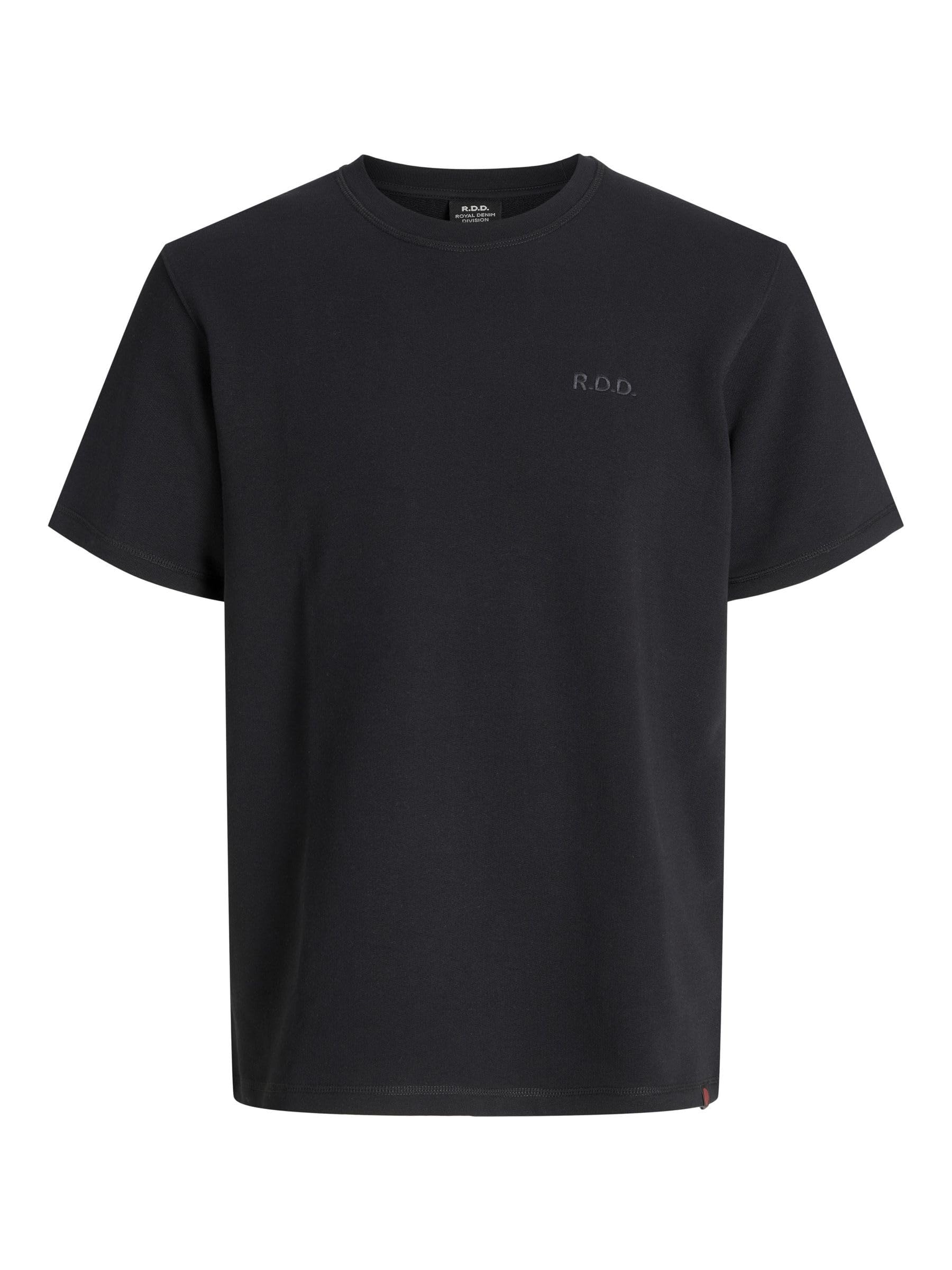 R.d.d. royal denim division Rdddaze Crew Neck Sweat Tee S/S Noos, Black, XL