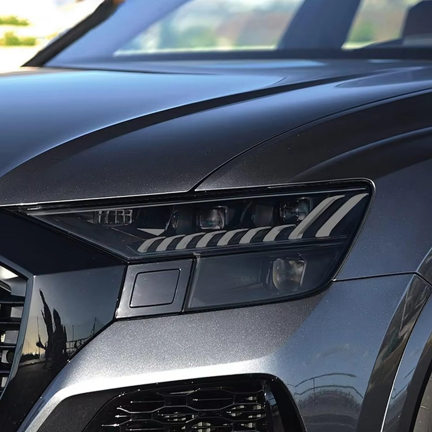 Film de protection pour phare de voiture noir fumé TPU Audi Q8