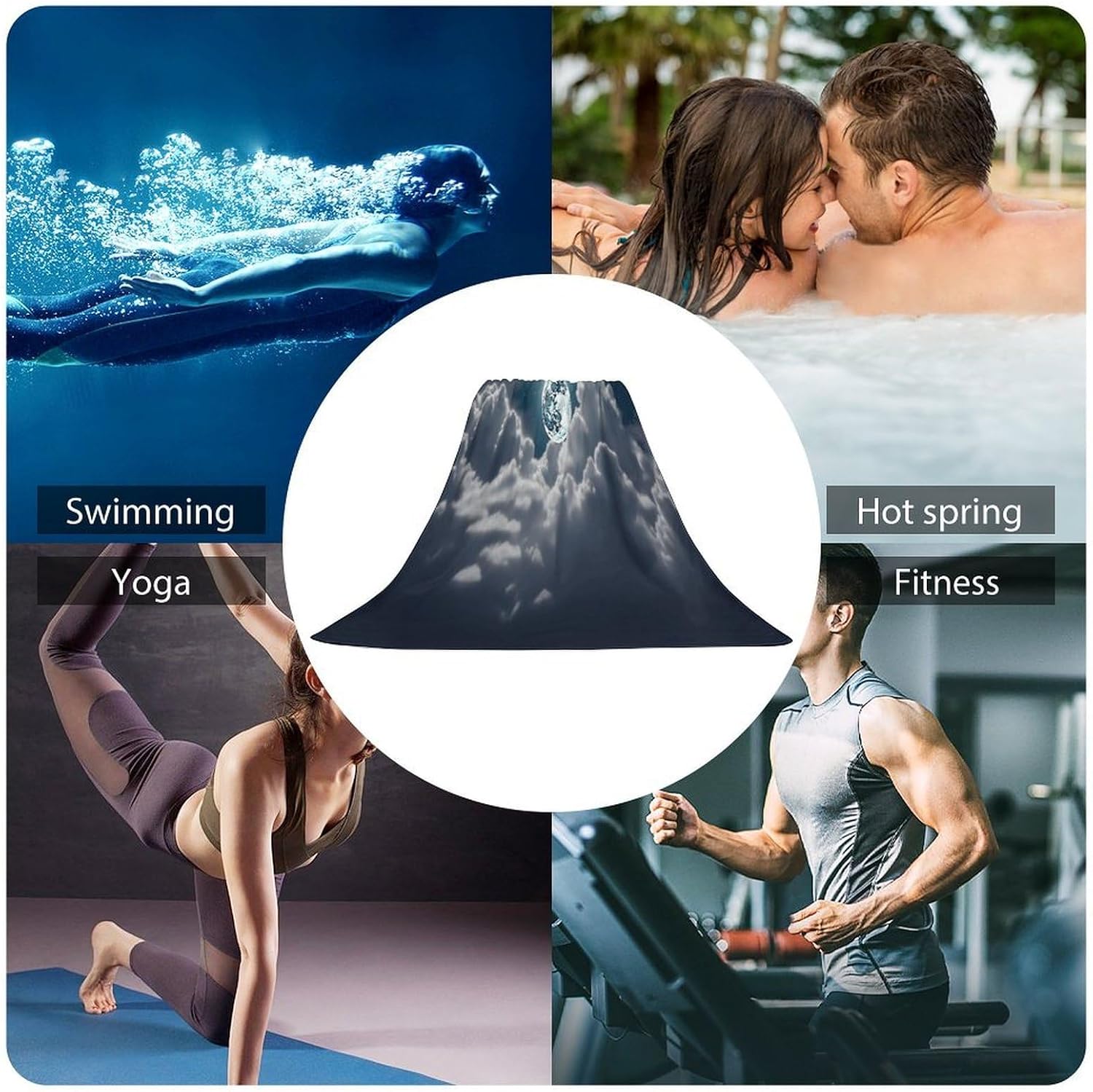 Night Sky Full Moon Towel Vacation Accessories Essentials Soft Lighterweight，Bath Towel for Adults Women Men，Bath Towels Gift for All Occasions, Machine Washable.