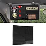 QZTYTY Molle Visor Panel Organizer, Universal Car Sunshade Storage Pouch, Black