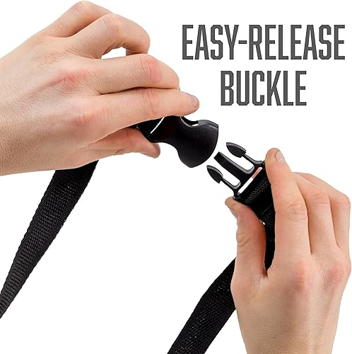 Miniatura 3 de Crown Sporting Goods Correa de transporte de conos deportivos de alta resistencia de 5 pies correa de hombro con cono de disco de agilidad ajustable