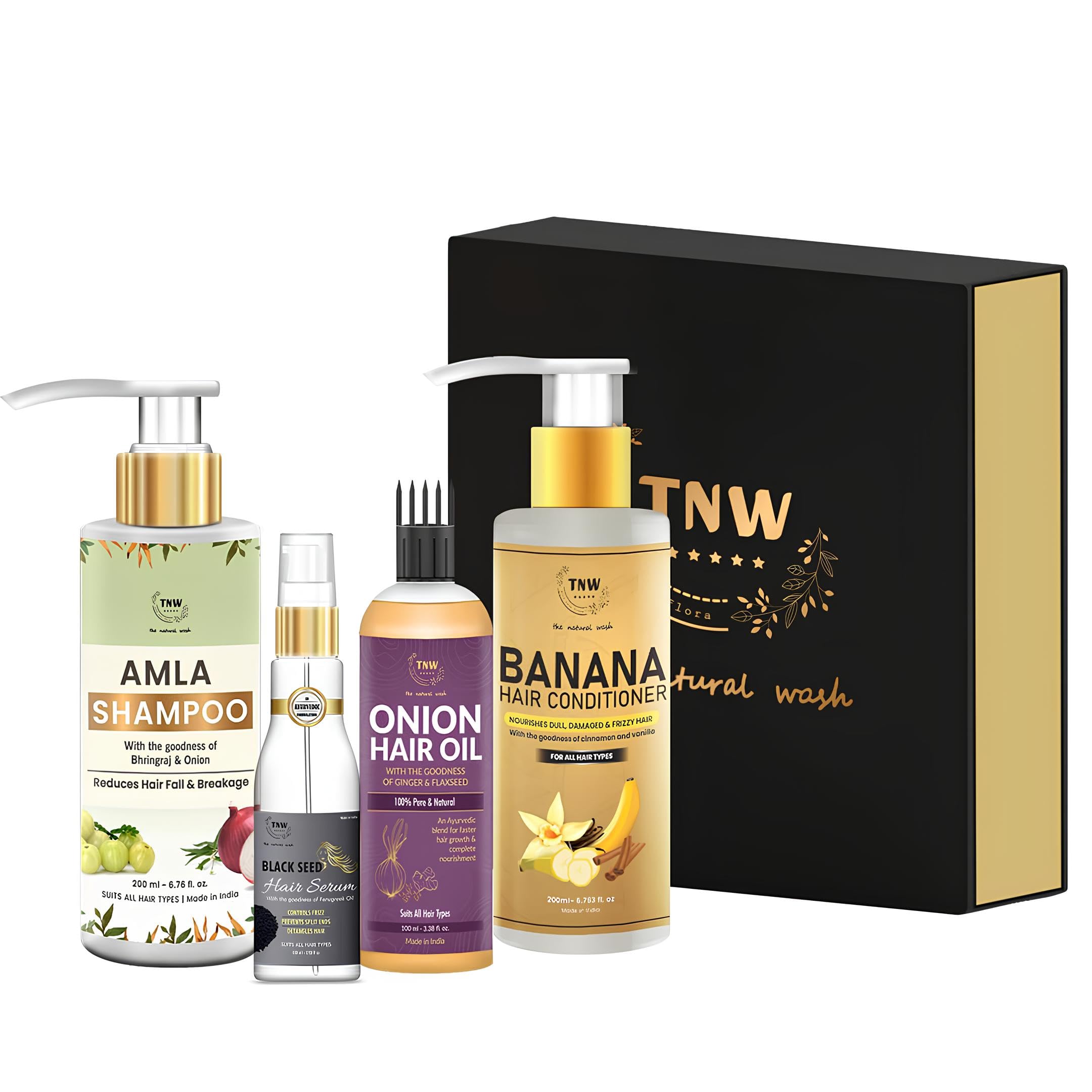 TNW-The Natural Wash Combo of Pure Almond Oil 100 ML,Coconut Oil 200 ML & Herbal Shampoo 200 Ml-image-23